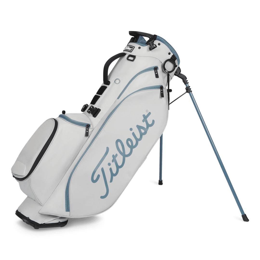 Image of Titleist Bag in white with light blue trim